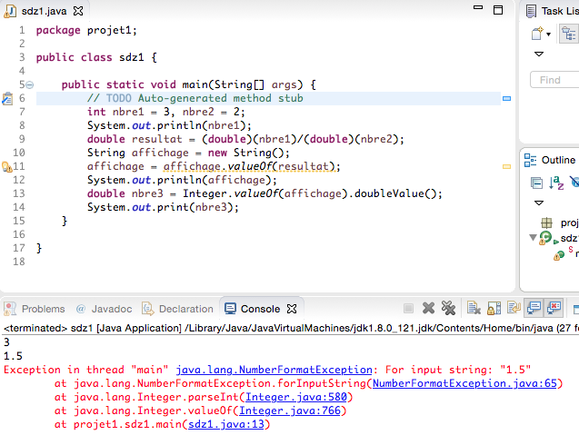 R solu JAVA Conversion chaine de caract res en nombre par